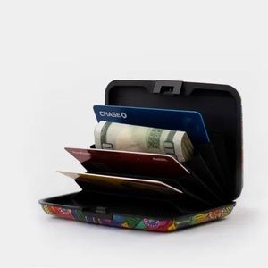 New Monarque - Van Gogh - Irises Fig Design RFID  Credit Card Armored Wallet